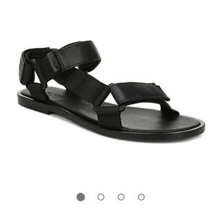 Vince Black Parks Adjustable Slingback Sandal NWT in box 7.5